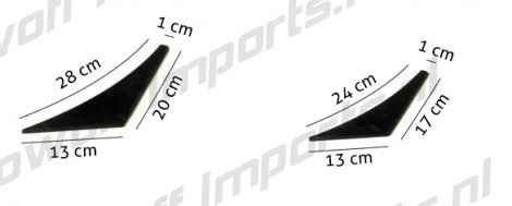 Universal canards-windsplitters 4/pc ABS (SIX)