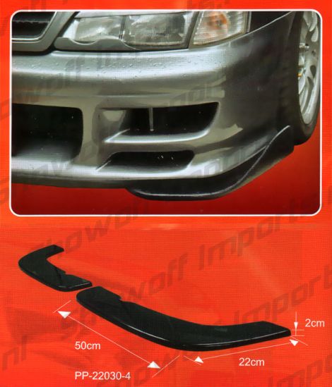 Universal flat Bumper Splitters Long 50cm ABS (SIX)