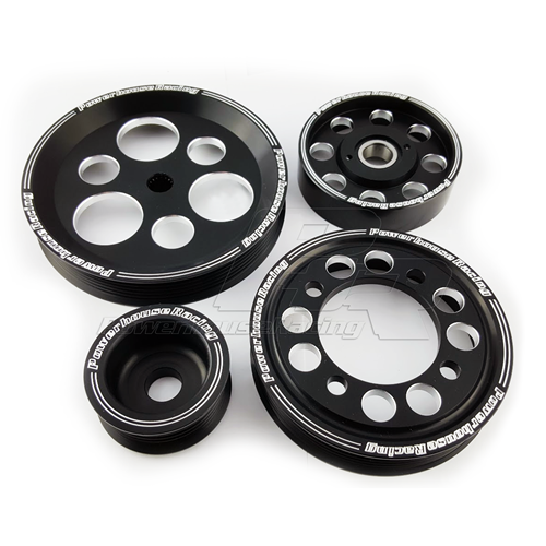 PHR 4 piece lightweight billet pulley kit 1JZ/2JZ (non-VVTI) Black